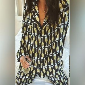 Show Me Your Mumu Silky Champagne Pajama Set